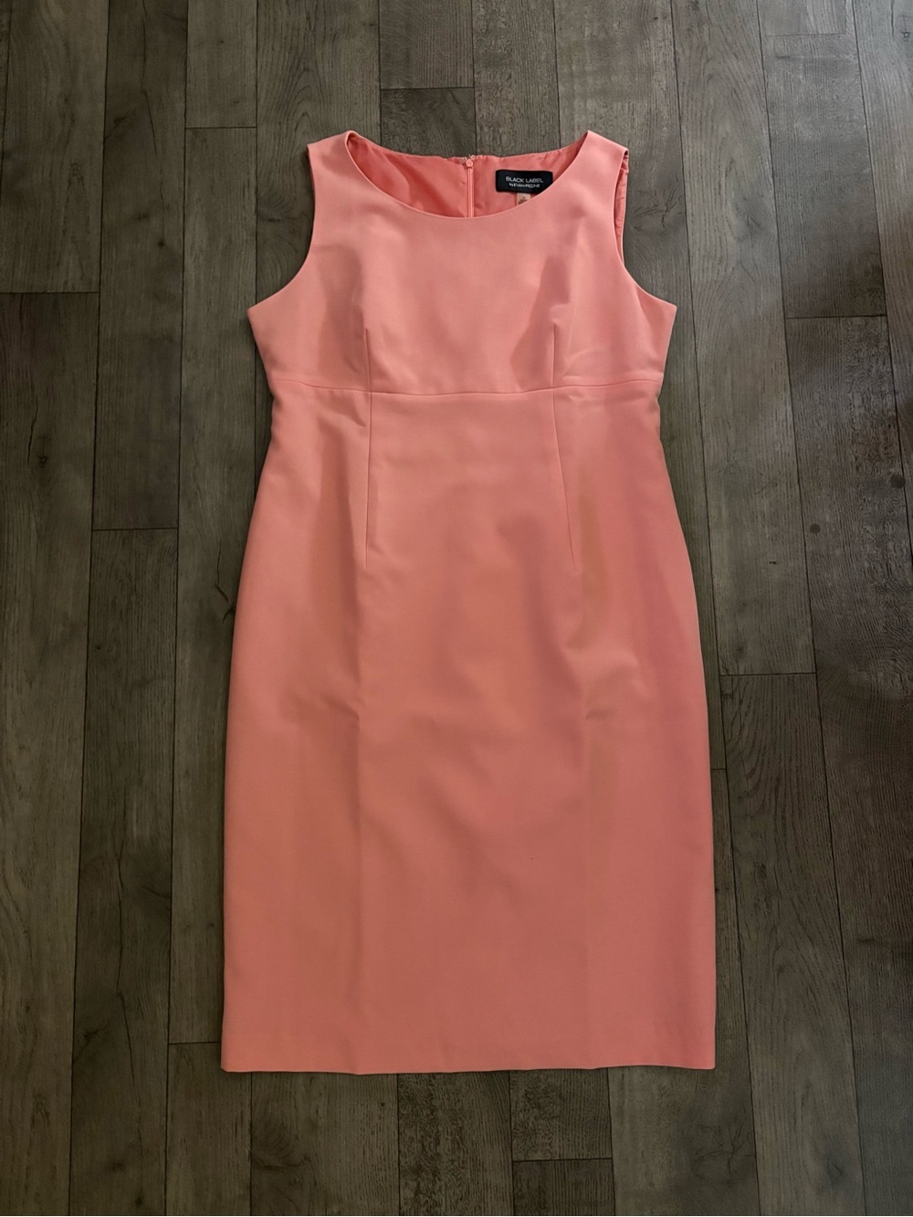 Evan Picone Coral-Peach Midi Sheath Dress